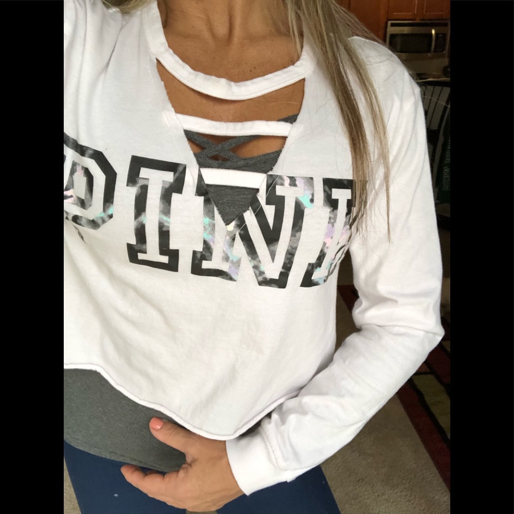 SOLD ON EBAY! VS pink ladder crop top NWOTS!